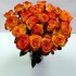 Букет из 21 оранжевой розы. 60см, Эквадор.